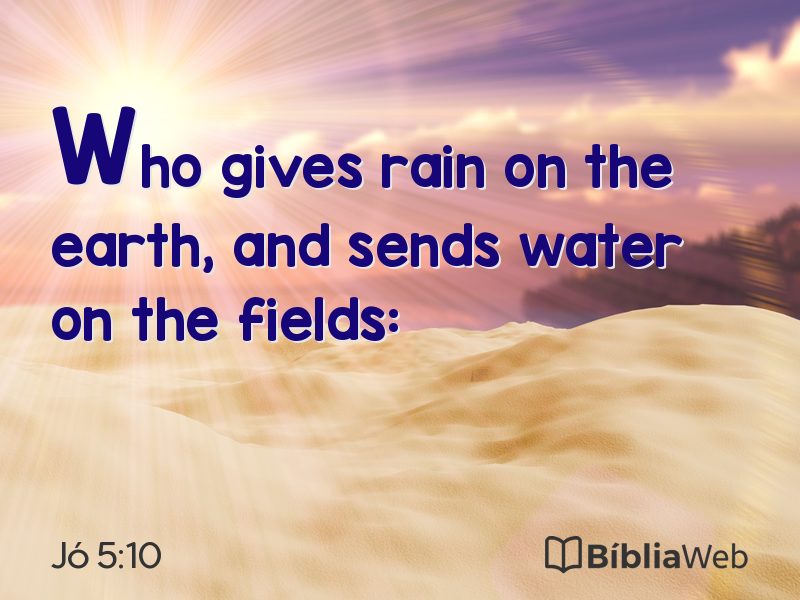 Jó 5:10 em imagem para compartilhar