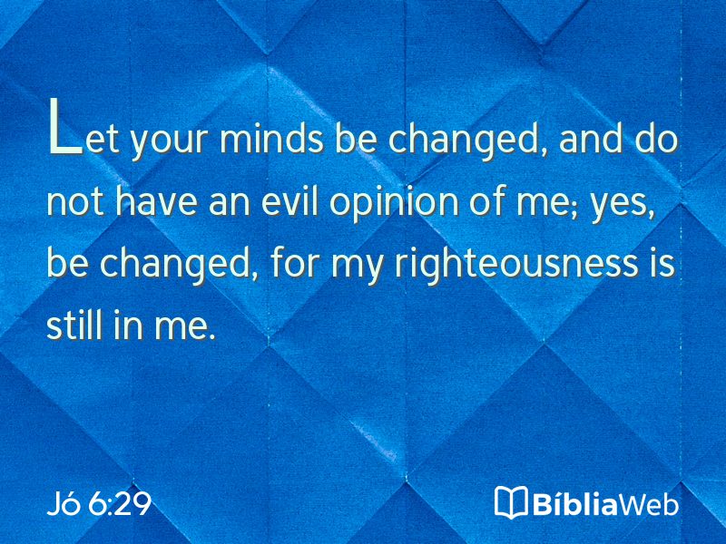 Jó 6:29 em imagem para compartilhar