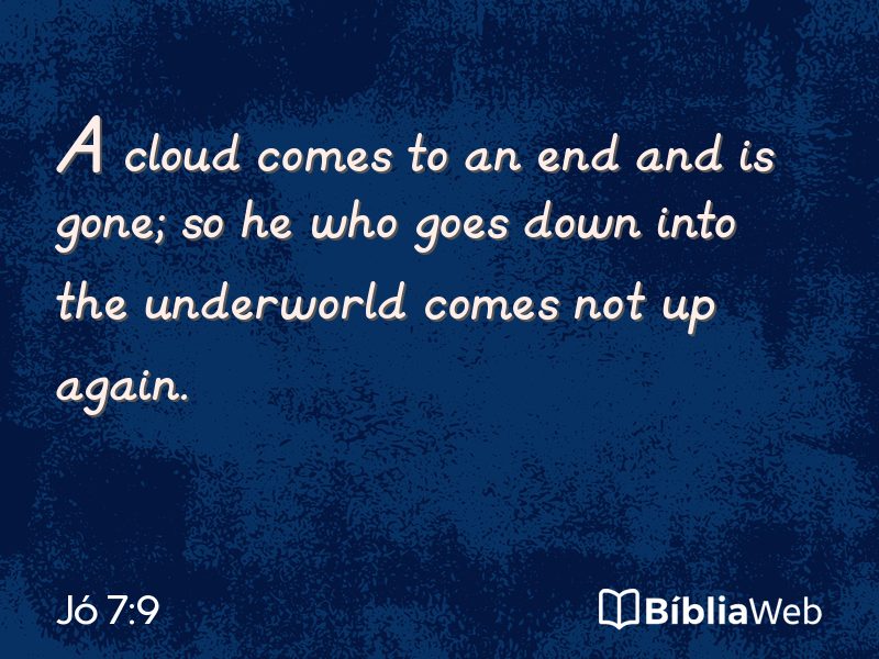 Jó 7:9 em imagem para compartilhar