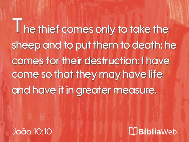 João 10:10 em imagem para compartilhar