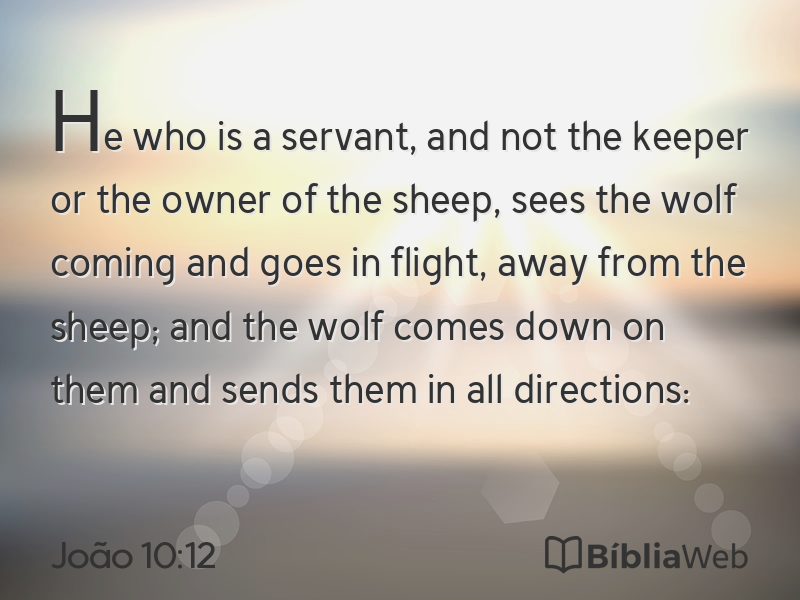 João 10:12 em imagem para compartilhar