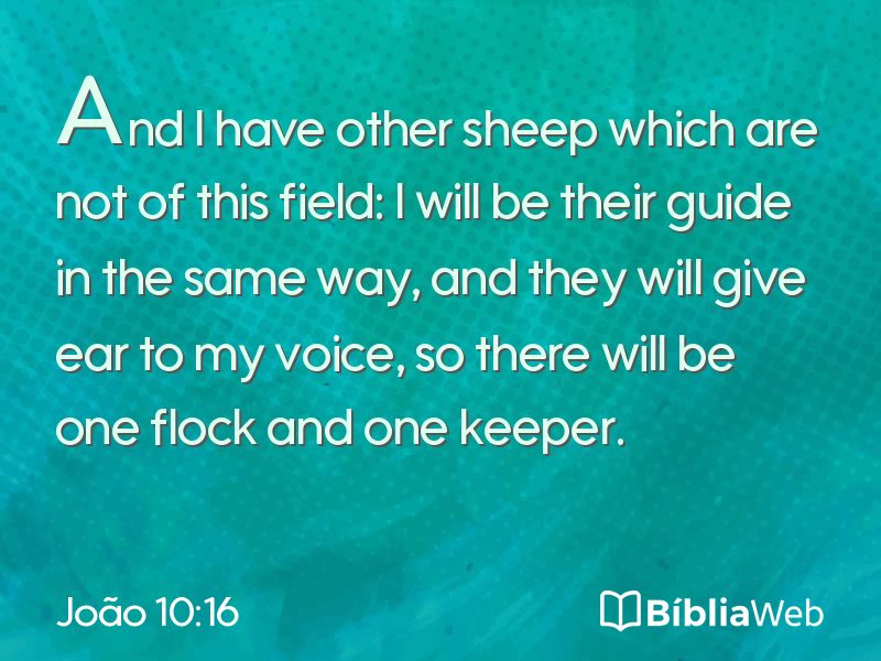 João 10:16 em imagem para compartilhar