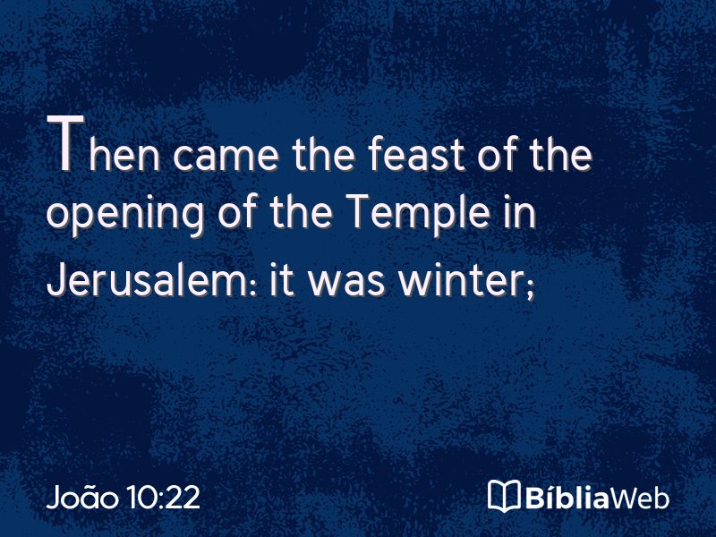 João 10:22 em imagem para compartilhar