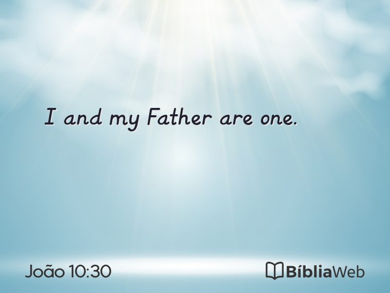 João 10:30 em imagem para compartilhar