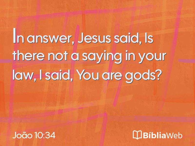 João 10:34 em imagem para compartilhar