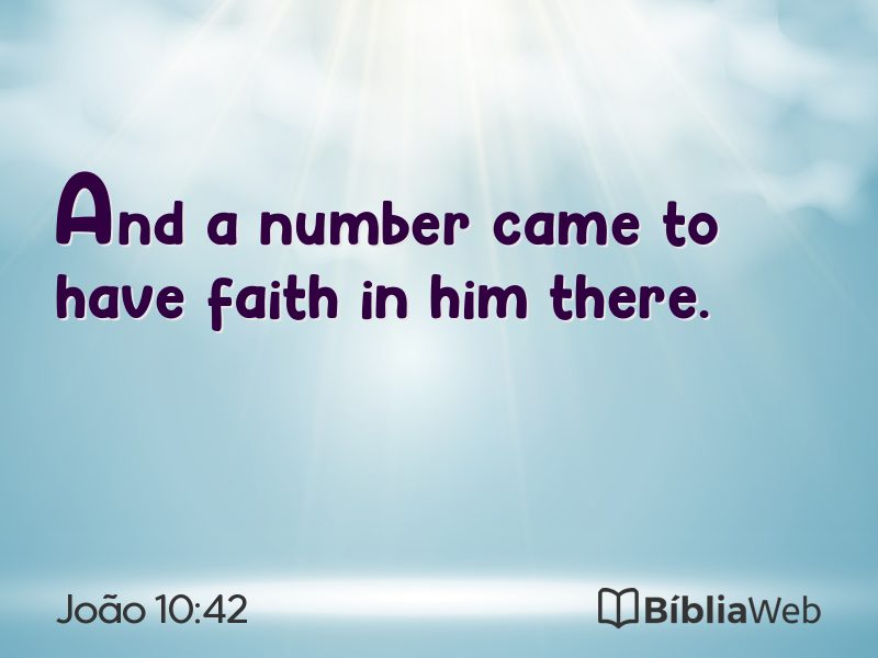 João 10:42 em imagem para compartilhar