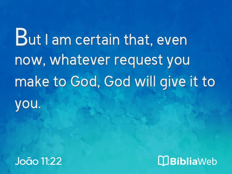 João 11:22 em imagem para compartilhar