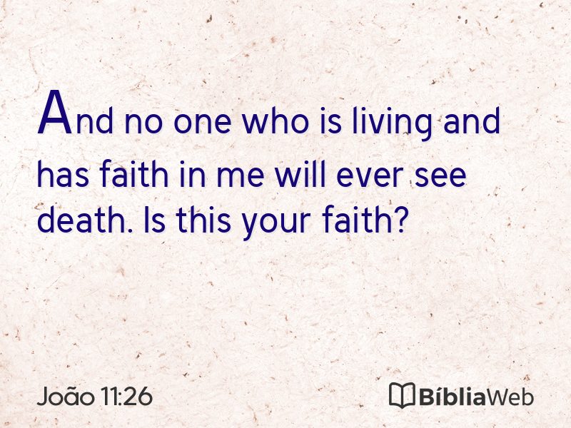 João 11:26 em imagem para compartilhar