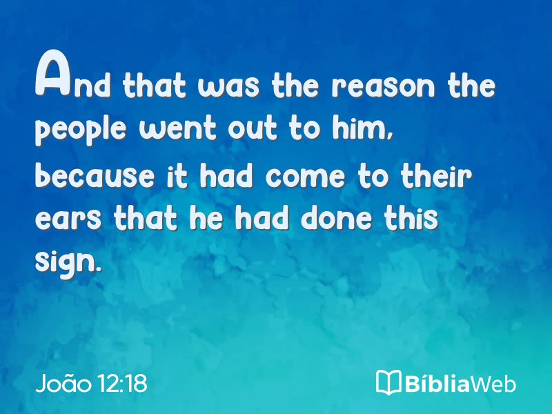 João 12:18 em imagem para compartilhar