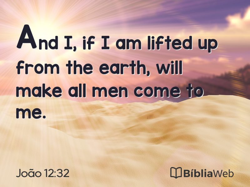 João 12:32 em imagem para compartilhar