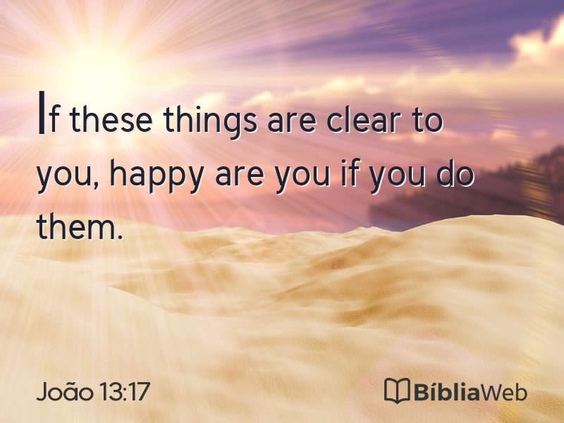 João 13:17 em imagem para compartilhar