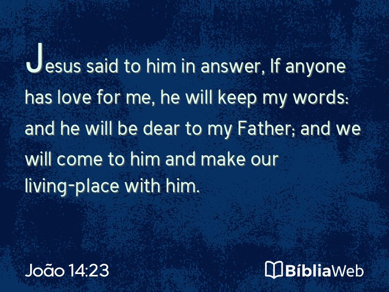 João 14:23 em imagem para compartilhar