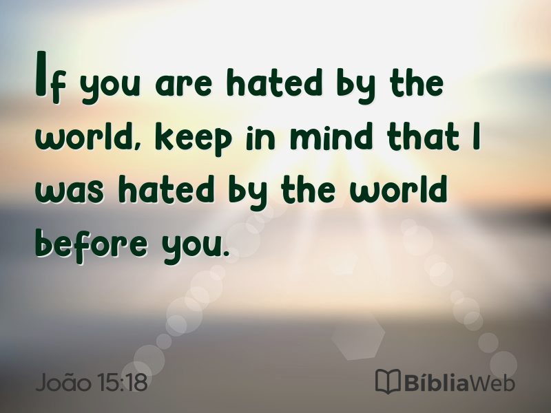 João 15:18 em imagem para compartilhar