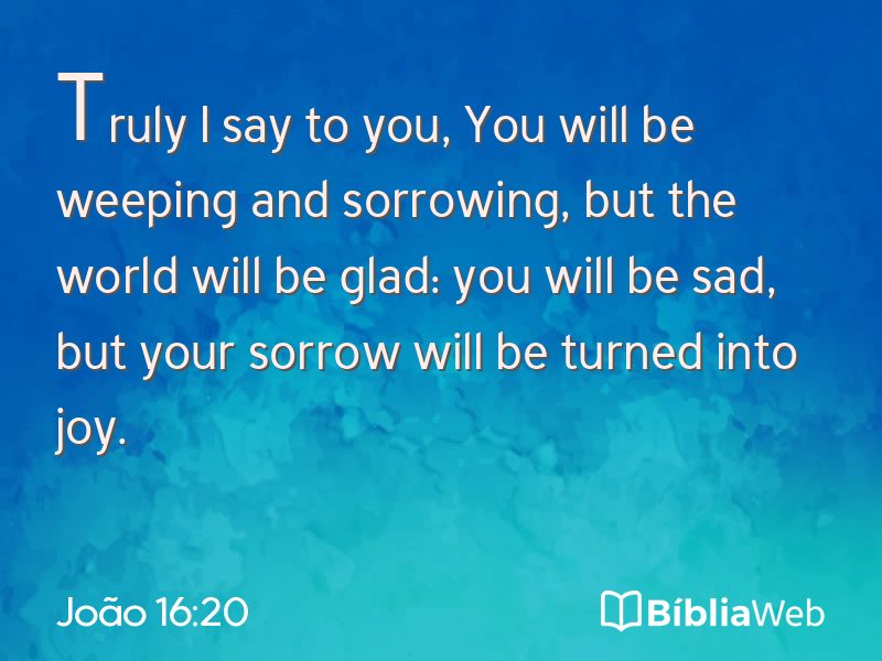 João 16:20 em imagem para compartilhar