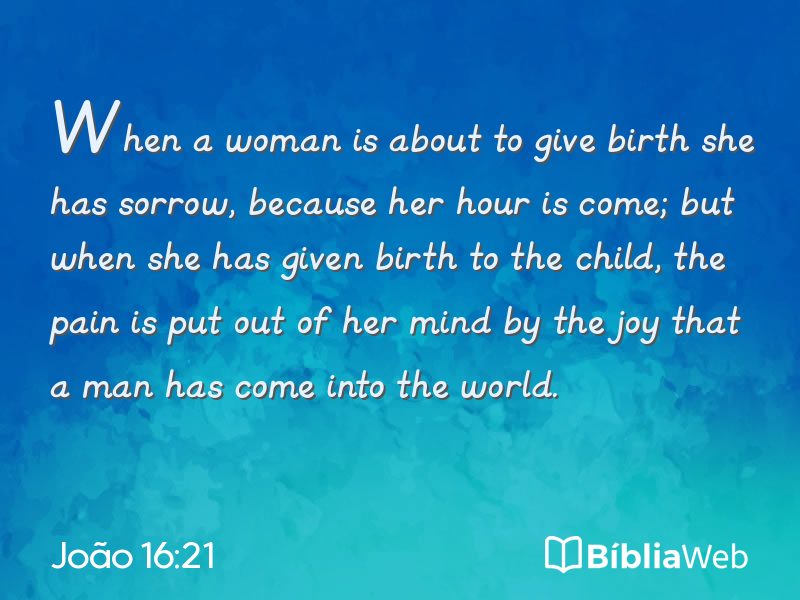 João 16:21 em imagem para compartilhar