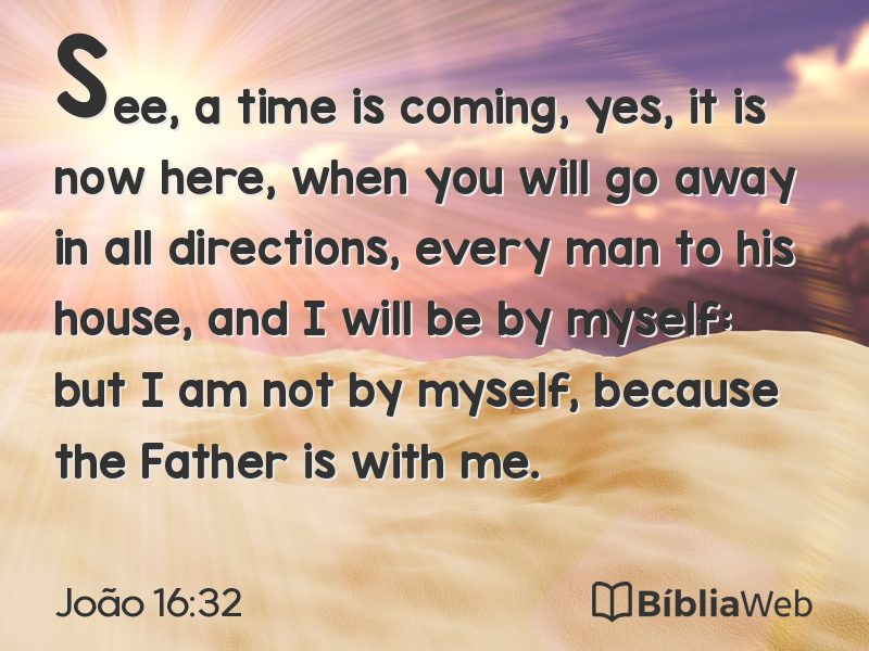 João 16:32 em imagem para compartilhar