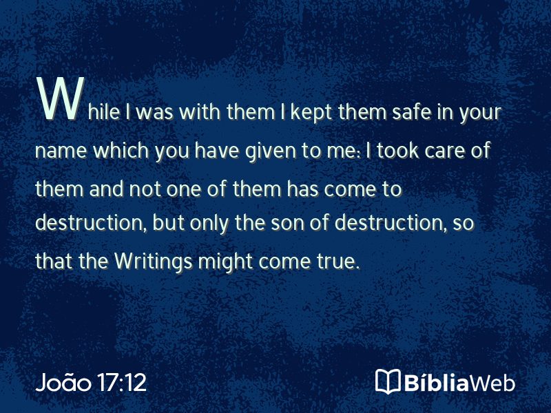 João 17:12 em imagem para compartilhar