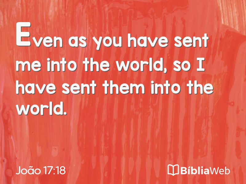 João 17:18 em imagem para compartilhar