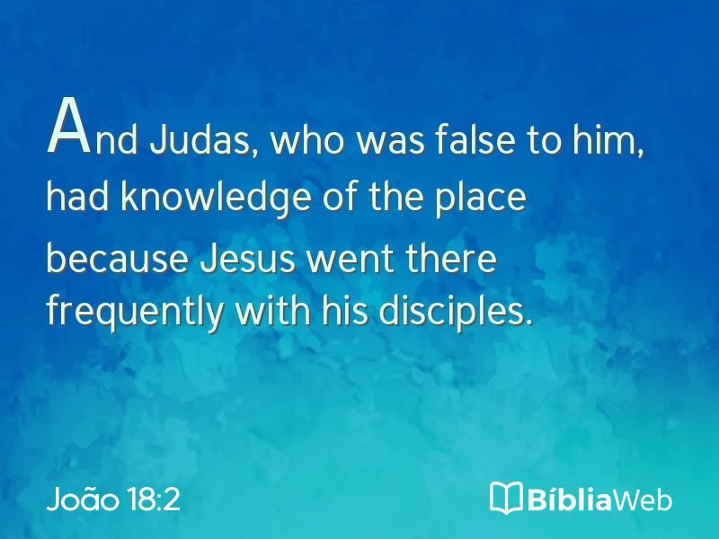 João 18:2 em imagem para compartilhar