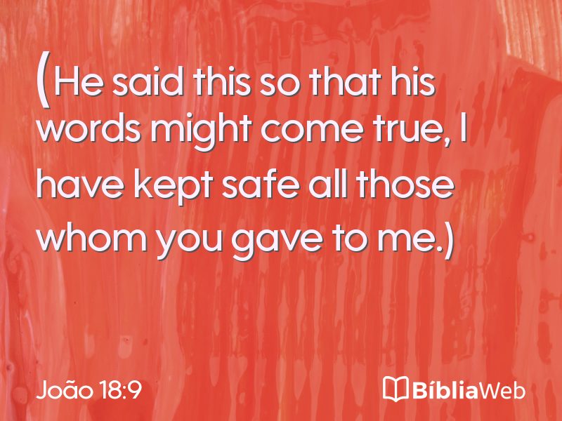 João 18:9 em imagem para compartilhar