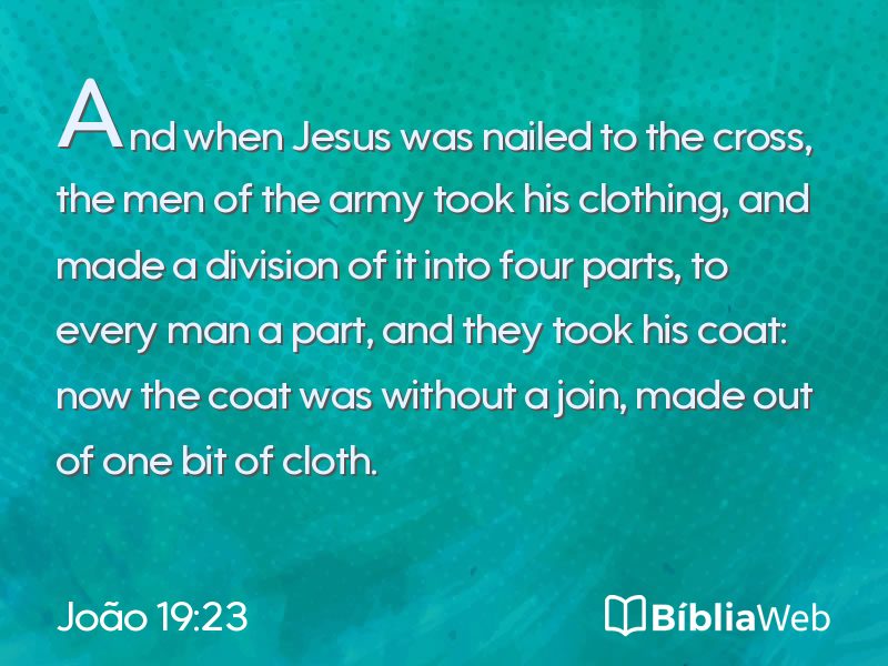João 19:23 em imagem para compartilhar
