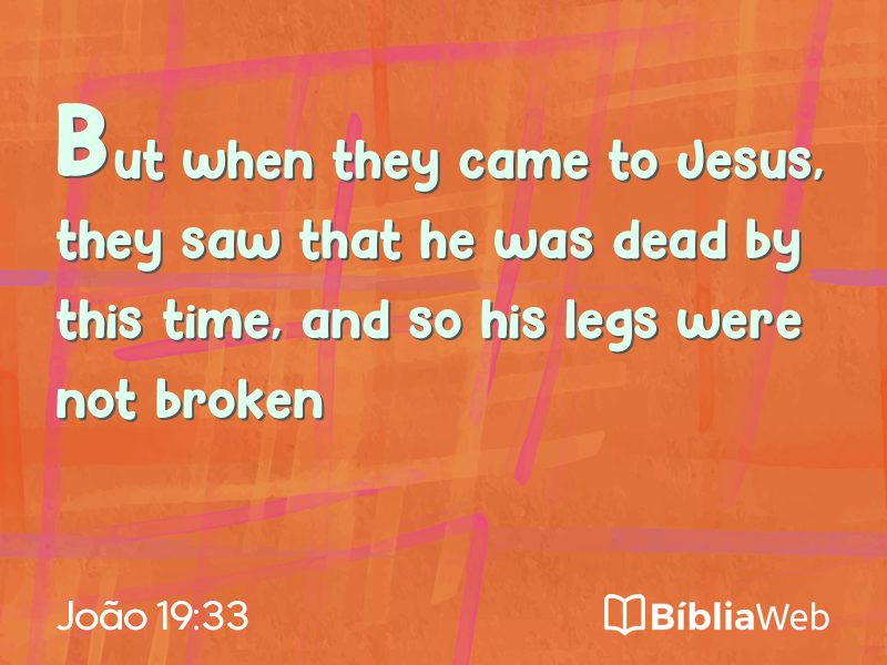 João 19:33 em imagem para compartilhar