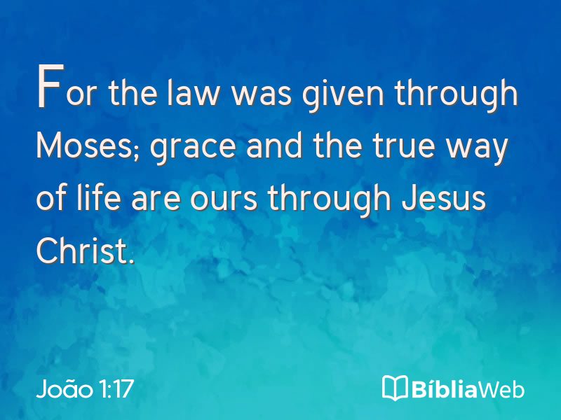 João 1:17 em imagem para compartilhar