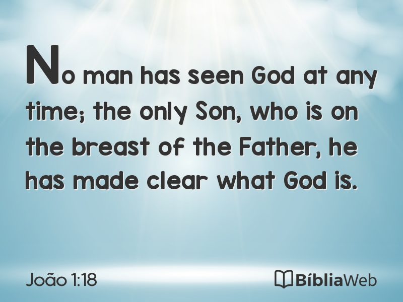 João 1:18 em imagem para compartilhar