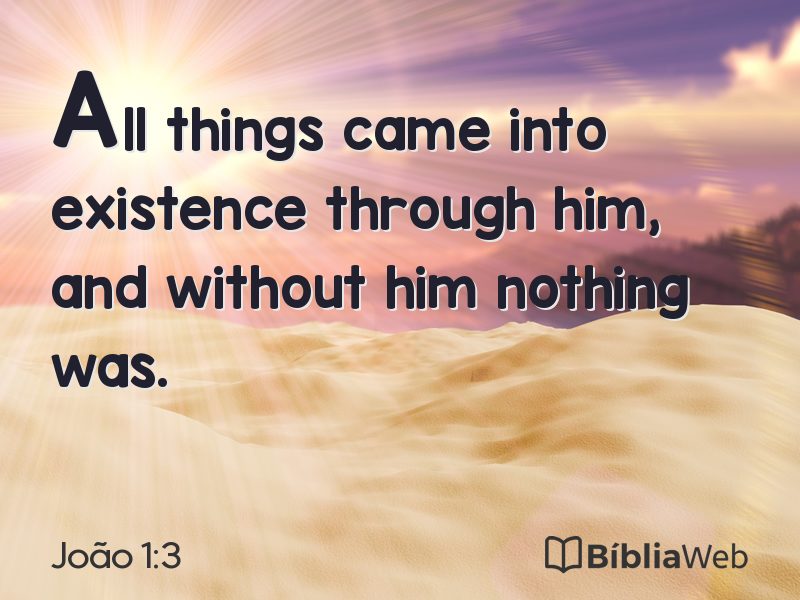 João 1:3 em imagem para compartilhar