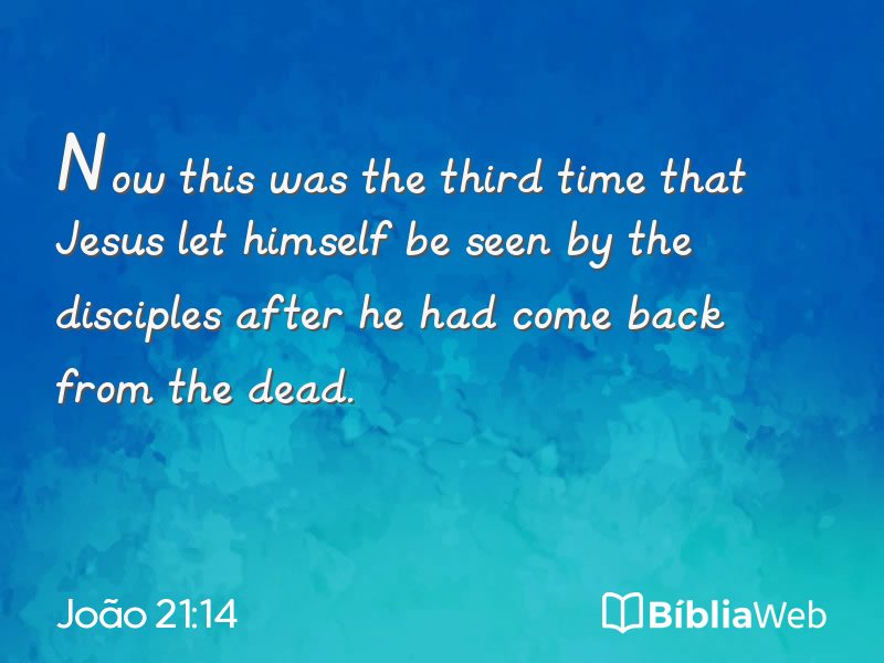 João 21:14 em imagem para compartilhar