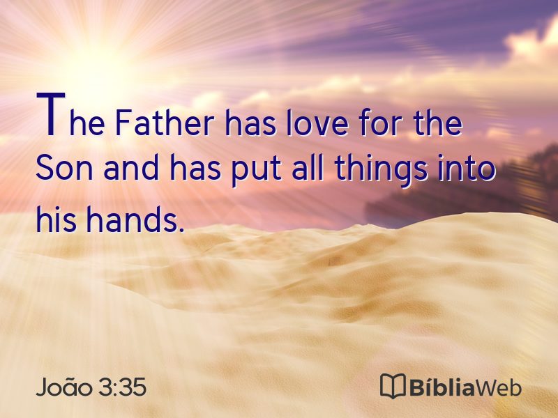 João 3:35 em imagem para compartilhar