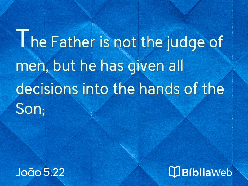 João 5:22 em imagem para compartilhar