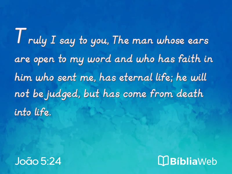 João 5:24 em imagem para compartilhar