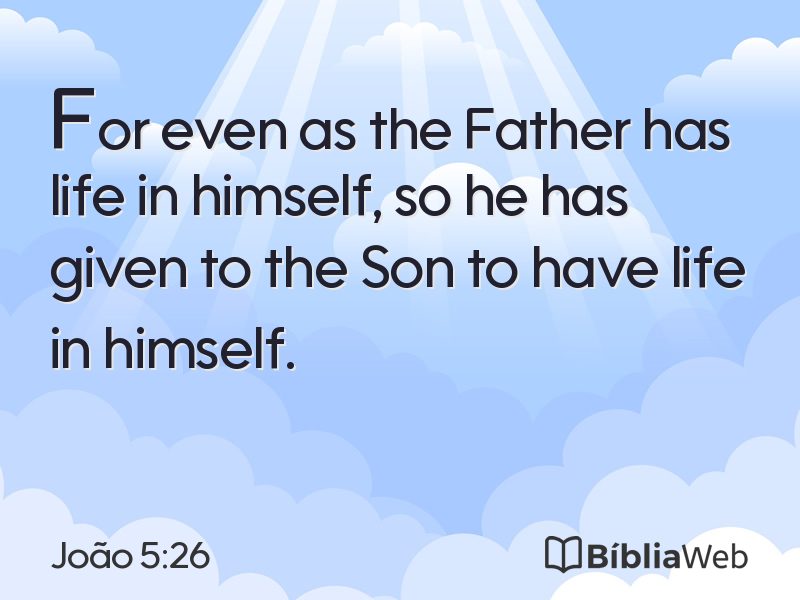 João 5:26 em imagem para compartilhar