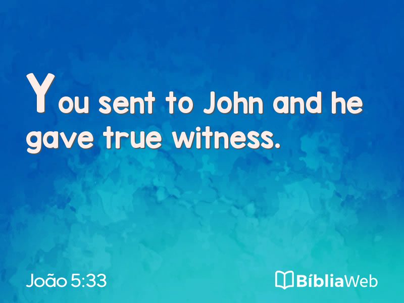 João 5:33 em imagem para compartilhar