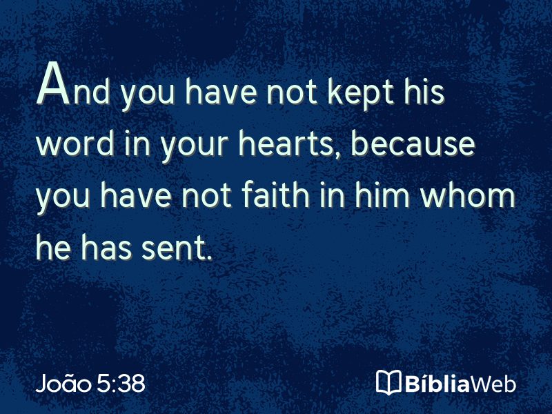 João 5:38 em imagem para compartilhar