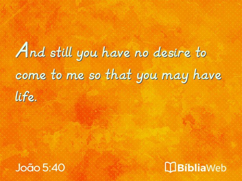 João 5:40 em imagem para compartilhar