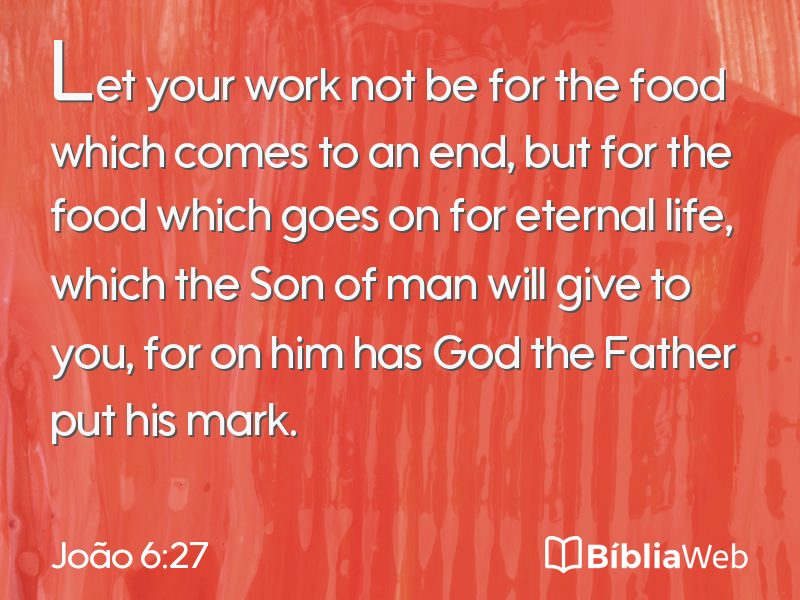 João 6:27 em imagem para compartilhar