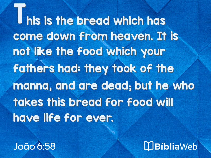 João 6:58 em imagem para compartilhar