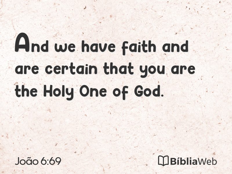 João 6:69 em imagem para compartilhar