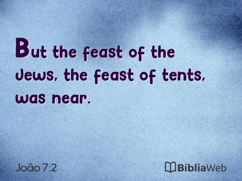 João 7:2 em imagem para compartilhar