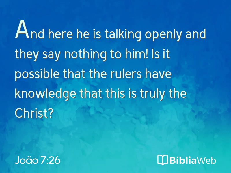 João 7:26 em imagem para compartilhar