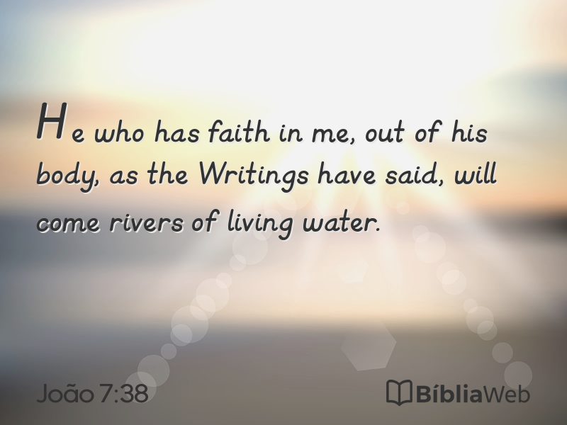 João 7:38 em imagem para compartilhar
