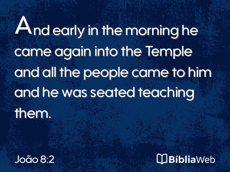 João 8:2 em imagem para compartilhar