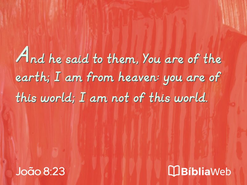 João 8:23 em imagem para compartilhar