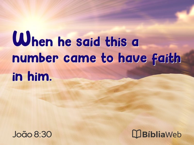 João 8:30 em imagem para compartilhar