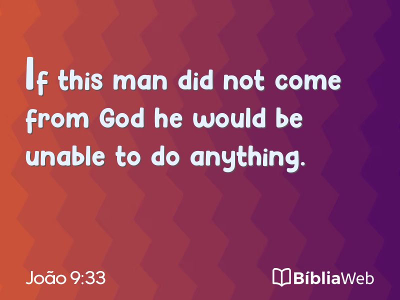 João 9:33 em imagem para compartilhar
