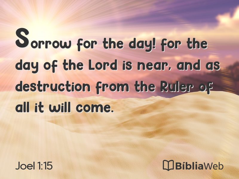 Joel 1:15 em imagem para compartilhar