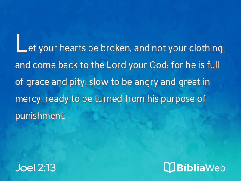 Joel 2:13 em imagem para compartilhar
