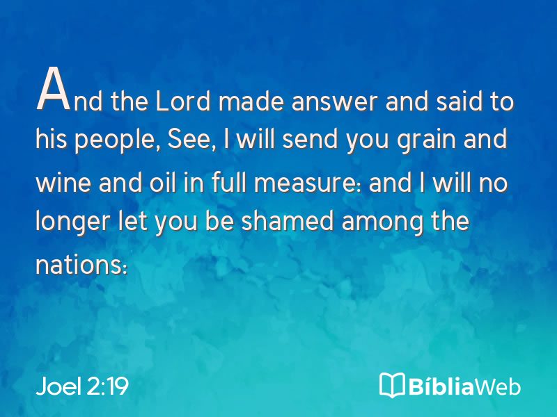 Joel 2:19 em imagem para compartilhar